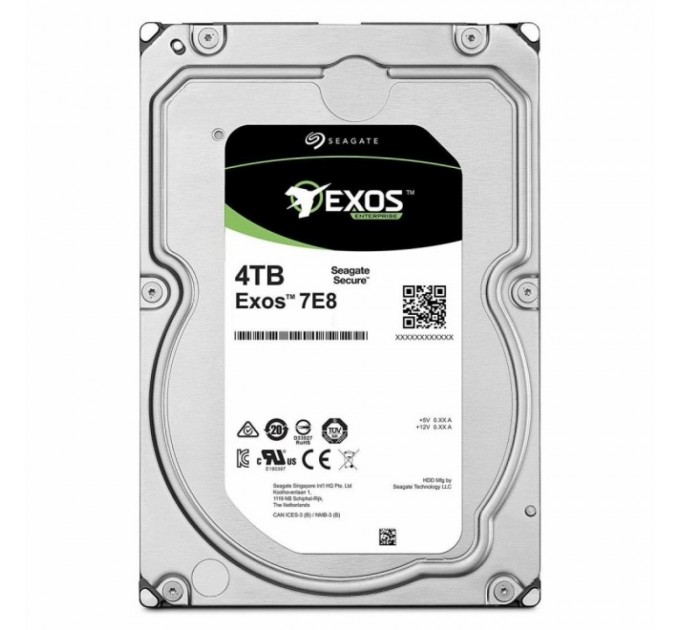 Seagate Накопичувач HDD SATA 4.0TB Seagate Exos 7E8 7200rpm 128MB (ST4000NM0035)_Refurbished