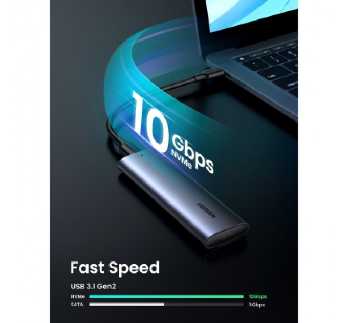 Ugreen Кишеня зовнішня Ugreen SSD M.2 (NVME) M-KEY 3.1 GEN2 CM400 (10902)