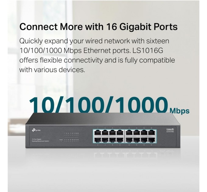 TP-Link Комутатор, LS1016G TP-LINK