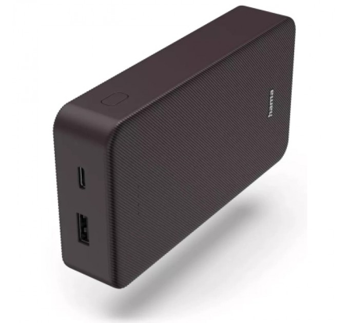 Hama Батарея універсальна Hama 20000mAh, 15W/5V/3A, USB-C, USB-A, plum (00201715)