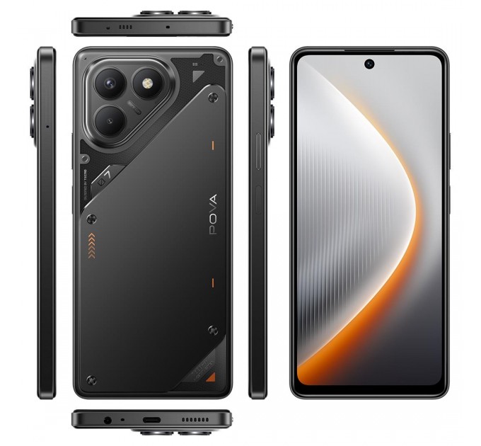 Tecno Мобільний телефон Tecno POVA 7 Neo 8/256Gb Geek Black (4894947086793)
