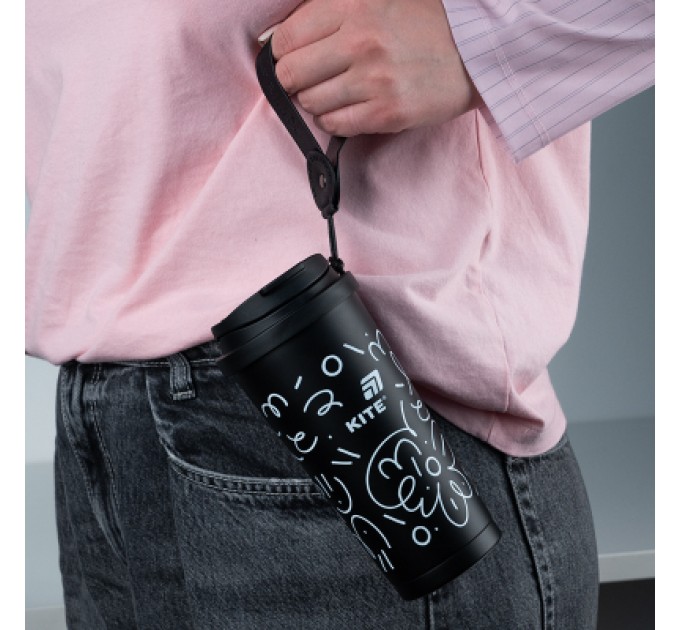 Kite Термокружка Kite 550 мл, чорна (K25-1226-1)
