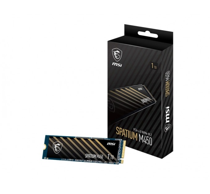 MSI Накопичувач SSD 1TB MSI Spatium M450 V1 M.2 2280 PCIe 4.0 x4 NVMe 3D NAND TLC (S78-440L0M0-P83)