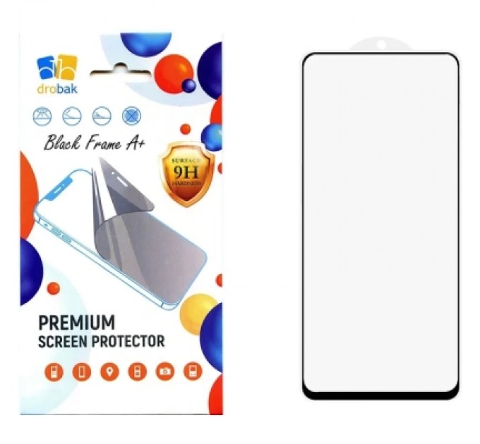 Drobak Скло захисне Drobak Xiaomi Redmi Note 14 Black Frame A+ (383898)