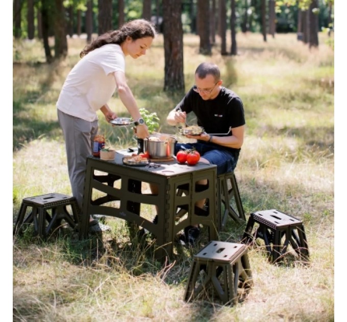 Tribe Стілець складаний Tribe Camp Chair Low пластиковий Black (T-EF-0001-black)