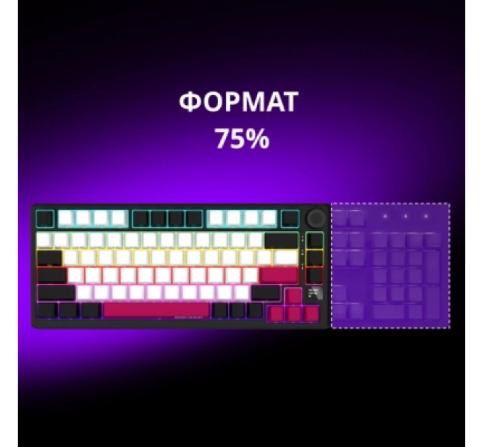 Lorgar Клавіатура Lorgar KBP7075W Pro RGB Wireless/Bluetooth/USB UA Black/red (LRG-KBP7075W-BK-US)