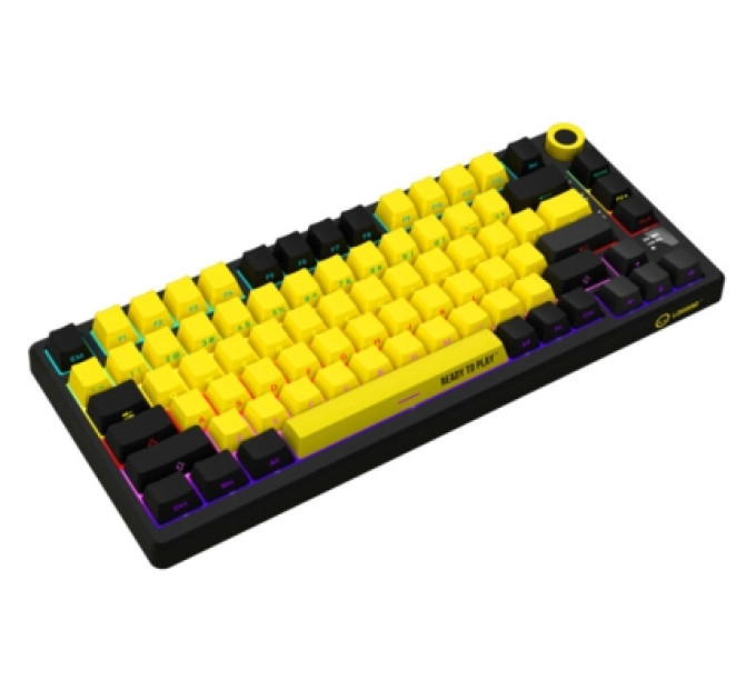 Lorgar Клавіатура Lorgar KBP7075W Pro RGB Wireless/Bluetooth/USB UA Black/yellow (LRG-KBP7075W-YL-US)