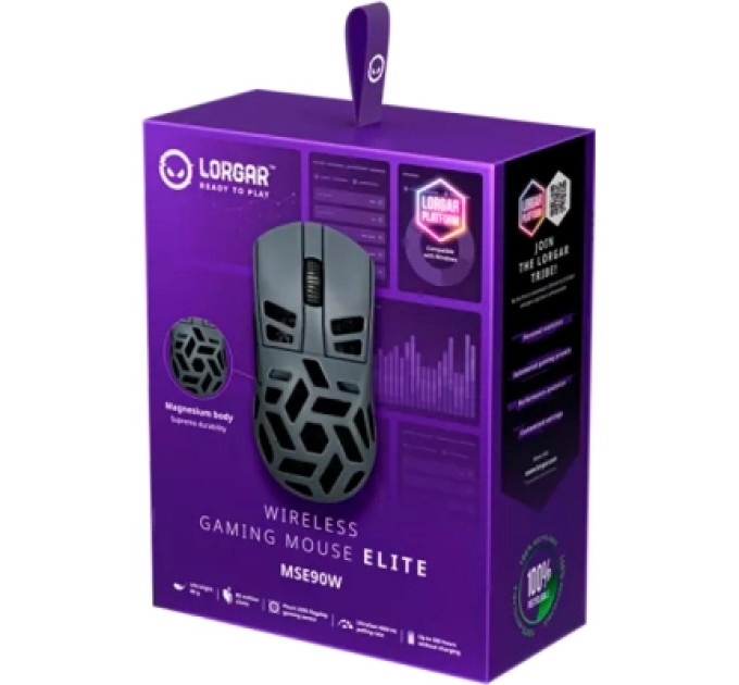 Lorgar Мишка Lorgar Elite MSE90W Wireless/Bluetooth Dark Grey (LRG-MSE90W-DG)