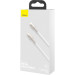 Baseus Дата кабель USB-C to Lightning 1.0m Cafule Metal PD 20W white Baseus (CATLJK-A02)