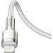 Baseus Дата кабель USB-C to Lightning 1.0m Cafule Metal PD 20W white Baseus (CATLJK-A02)