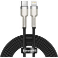 Baseus Дата кабель USB-C to Lightning 2.0m Cafule Metal PD 20W black Baseus (CATLJK-B01)