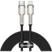 Baseus Дата кабель USB-C to Lightning 2.0m Cafule Metal PD 20W black Baseus (CATLJK-B01)