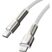 Baseus Дата кабель USB-C to Lightning 2.0m Cafule Metal PD 20W white Baseus (CATLJK-B02)