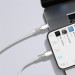 Baseus Дата кабель USB-C to Lightning 2.0m Cafule Metal PD 20W white Baseus (CATLJK-B02)