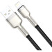 Baseus Дата кабель USB 2.0 AM to Lightning 1.0m Cafule Metal 2.4A black Baseus (CALJK-A01)