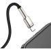 Baseus Дата кабель USB 2.0 AM to Lightning 1.0m Cafule Metal 2.4A black Baseus (CALJK-A01)