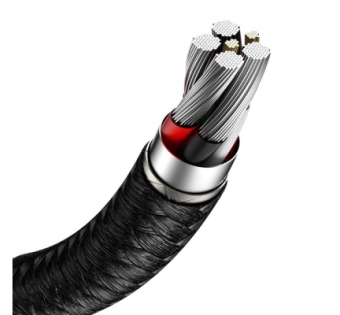 Baseus Дата кабель USB 2.0 AM to USB-C 1.0m Cafule Metal 66W black Baseus (CAKF000101)