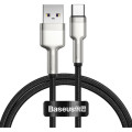 Baseus Дата кабель USB 2.0 AM to USB-C 1.0m Cafule Metal 66W black Baseus (CAKF000101)