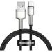 Baseus Дата кабель USB 2.0 AM to USB-C 1.0m Cafule Metal 66W black Baseus (CAKF000101)