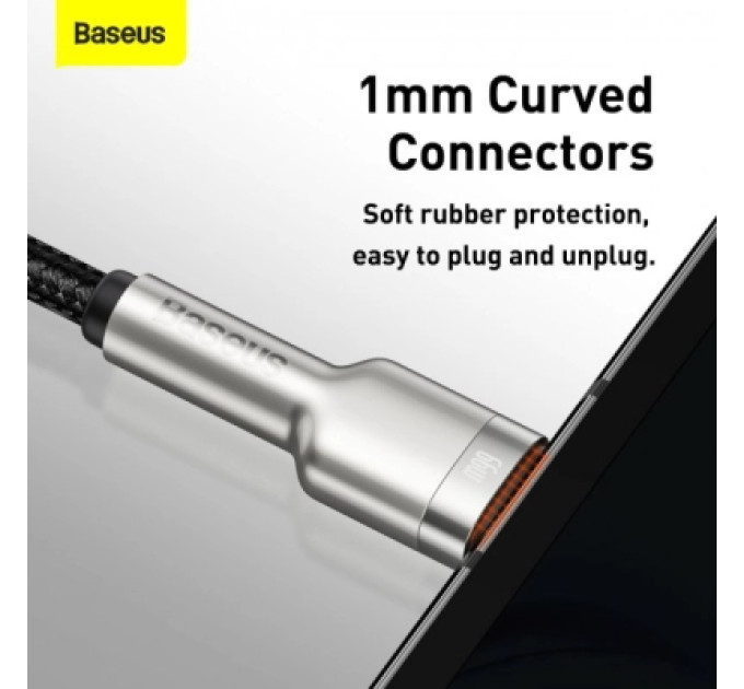 Baseus Дата кабель USB 2.0 AM to USB-C 1.0m Cafule Metal 66W black Baseus (CAKF000101)