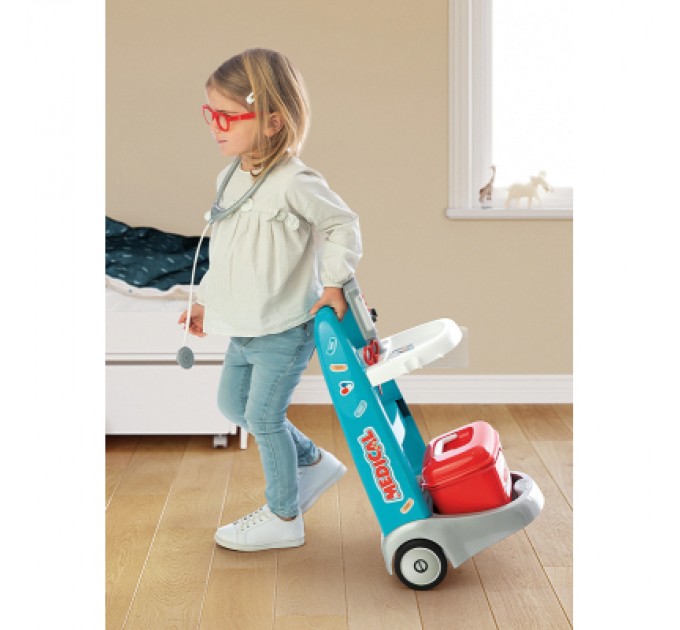 Smoby Ігровий набір Smoby Медична мобільна клініка зі звуковими та світловими ефектами, 16 аксесуарів (340207)