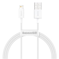 Дата кабель USB 2.0 AM to Lightning 2.0m Superior Fast Charging 2.4A white Baseus (CALYS-C02)