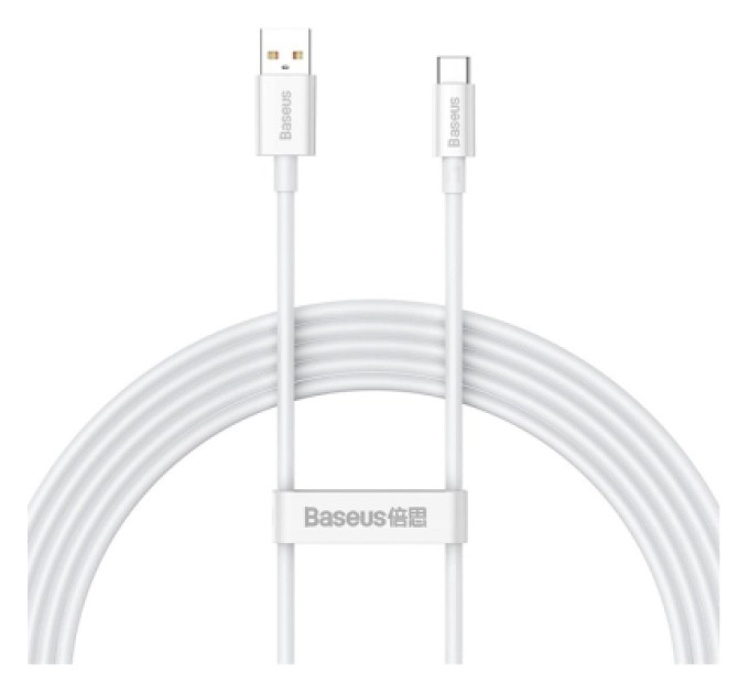 Baseus Дата кабель USB 2.0 AM to USB-C 1.5m Superior Fast Charging 100W moon white Baseus (P10320102214-02)
