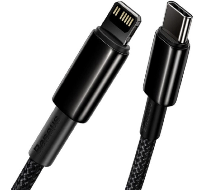 Baseus Дата кабель USB-C to Lightning 2.0m Tungsten Gold Fast Charging, PD 20W black Baseus (CATLWJ-A01)