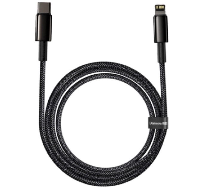 Baseus Дата кабель USB-C to Lightning 2.0m Tungsten Gold Fast Charging, PD 20W black Baseus (CATLWJ-A01)