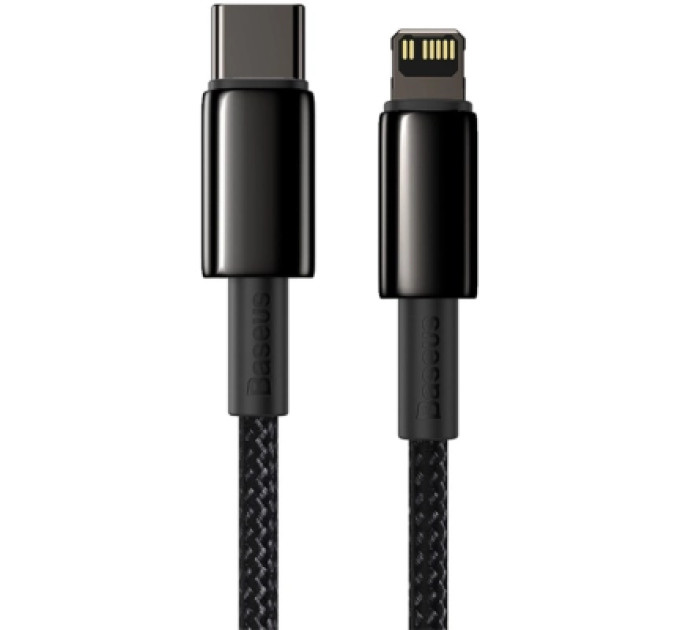 Baseus Дата кабель USB-C to Lightning 2.0m Tungsten Gold Fast Charging, PD 20W black Baseus (CATLWJ-A01)