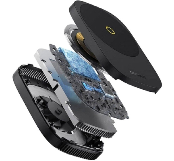 Baseus Зарядний пристрій Baseus MagPro II Series Ultra-Thin Magnetic, Cooler, Wireless Charger Cosmic Black (B10572900121-00)