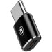 Baseus Перехідник Micro USB F To USB-C M Adapter Black Baseus (CAMOTG-01)
