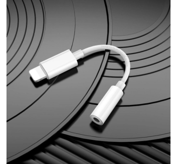 BOROFONE Перехідник Lightning to 3.5mm F white BOROFONE (6941991111143)