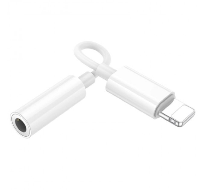 BOROFONE Перехідник Lightning to 3.5mm F white BOROFONE (6941991111143)
