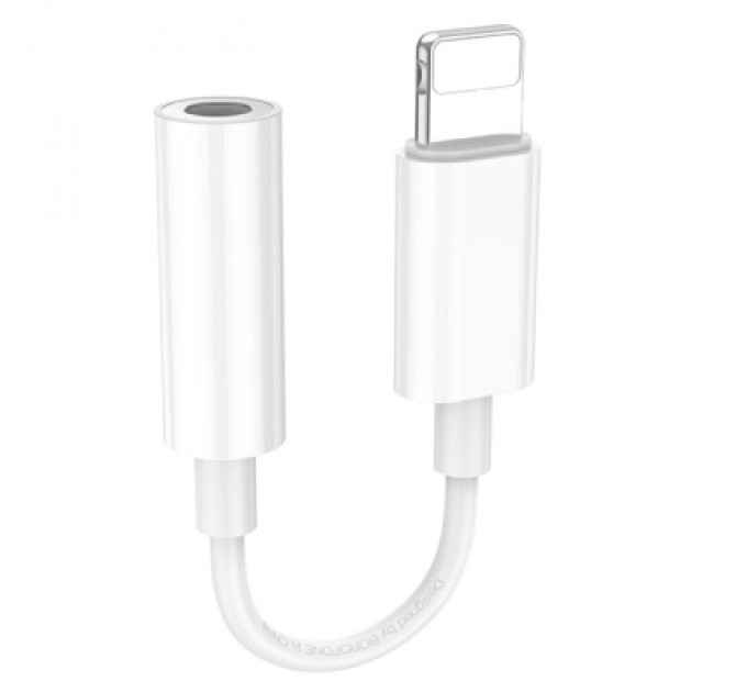 BOROFONE Перехідник Lightning to 3.5mm F white BOROFONE (6941991111143)