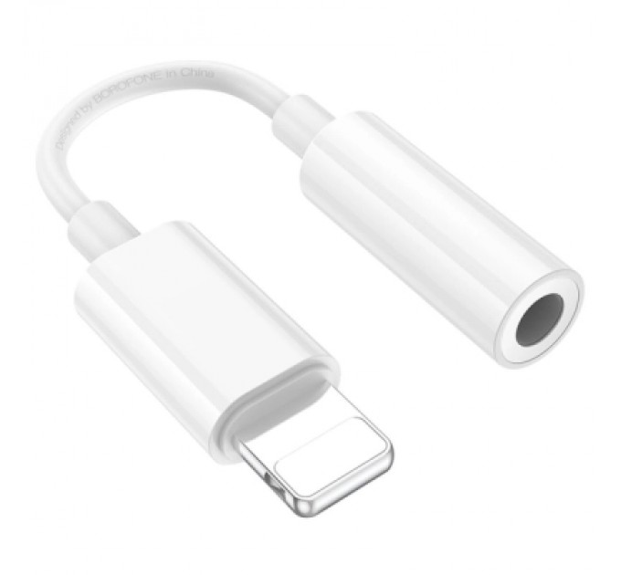 BOROFONE Перехідник Lightning to 3.5mm F white BOROFONE (6941991111143)