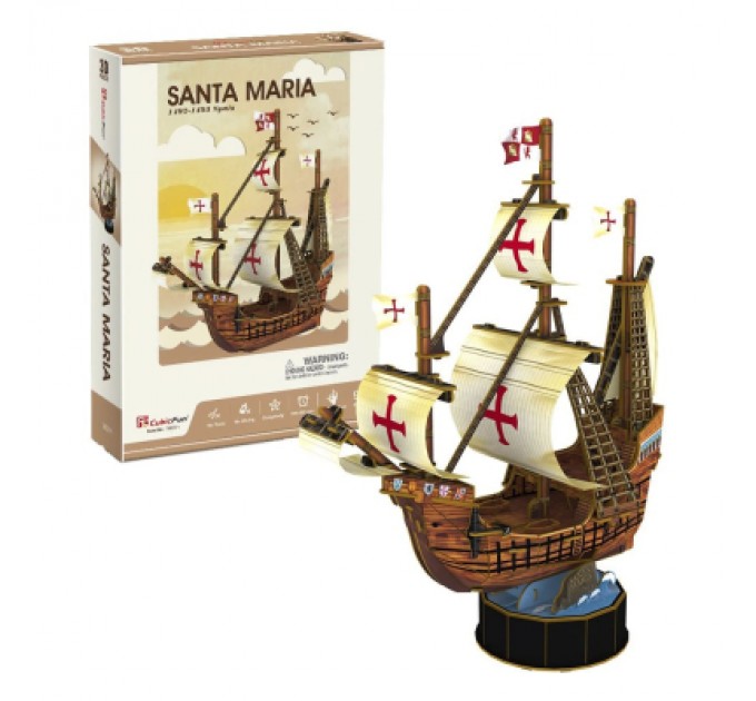 Cubic Fun Пазл Cubic Fun Тривимірна головоломка-конструктор Санта Марія (T4031h)