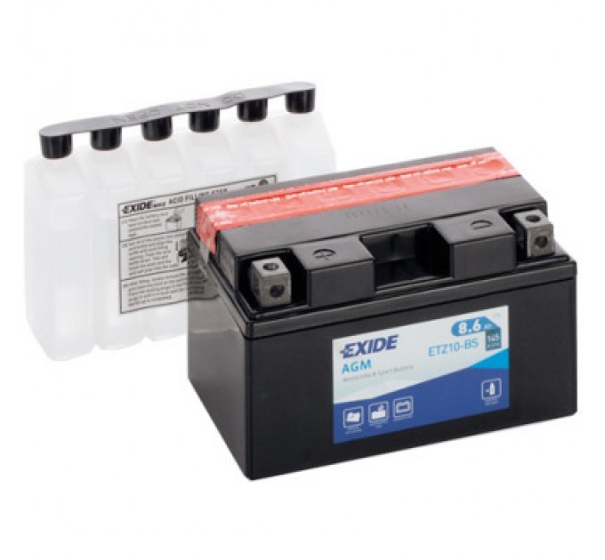 EXIDE Акумулятор автомобільний EXIDE AGM 8,6Ah (+/-) (145EN) (ETZ10-BS)