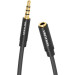 Vention Кабель мультимедійний 3.5mm M to 3.5mm F 1.0m black Vention (BHBBF)