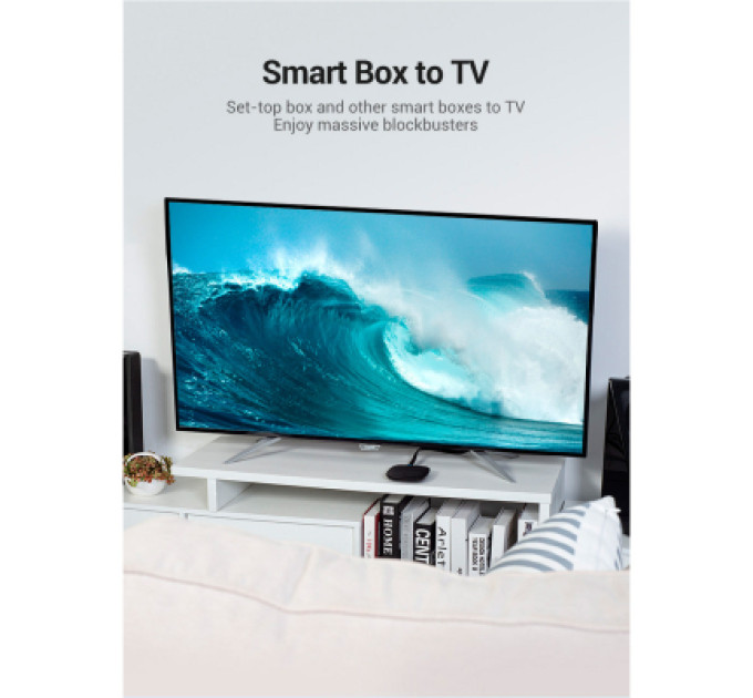 Vention Кабель мультимедійний HDMI to HDMI Flat 1.5m black Vention (AAKBG)