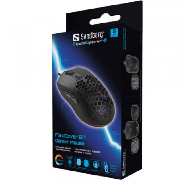 Sandberg Мишка Sandberg FlexCover 6D Wireless Huano Black (640-28)