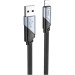 HOCO Дата кабель USB 2.0 AM to Lightning 1.2m 2.4A nylon aluminum U125 black HOCO (6942007604987)