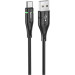 HOCO Дата кабель USB 2.0 AM to USB-C 1.2m 3A nylon aluminum with light indicator U93 black HOCO (6931474732170)