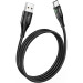 HOCO Дата кабель USB 2.0 AM to USB-C 1.2m 3A nylon aluminum with light indicator U93 black HOCO (6931474732170)