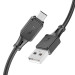 HOCO Дата кабель USB 2.0 AM to Micro 5P 1.0m Assistant silicone X101 black HOCO (6942007604055)