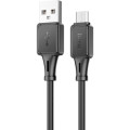 HOCO Дата кабель USB 2.0 AM to Micro 5P 1.0m Assistant silicone X101 black HOCO (6942007604055)