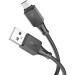 HOCO Дата кабель USB 2.0 AM to Micro 5P 1.0m Assistant silicone X101 black HOCO (6942007604055)