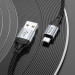 HOCO Дата кабель USB 2.0 AM to Micro 5P 1.0m 2.4A nylon X102 black HOCO (6942007608763)