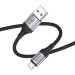 HOCO Дата кабель USB 2.0 AM to Micro 5P 1.0m 2.4A nylon X102 black HOCO (6942007608763)
