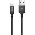 HOCO Дата кабель USB 2.0 AM to Lightning 1.0m 2A nylon X14 black HOCO (6957531062820)